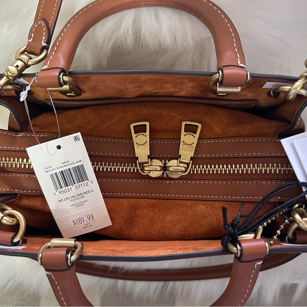 Coach Tom Wesselson limited Brown and Red Shoulder Bag with Lip Design - Picture 3 of 6